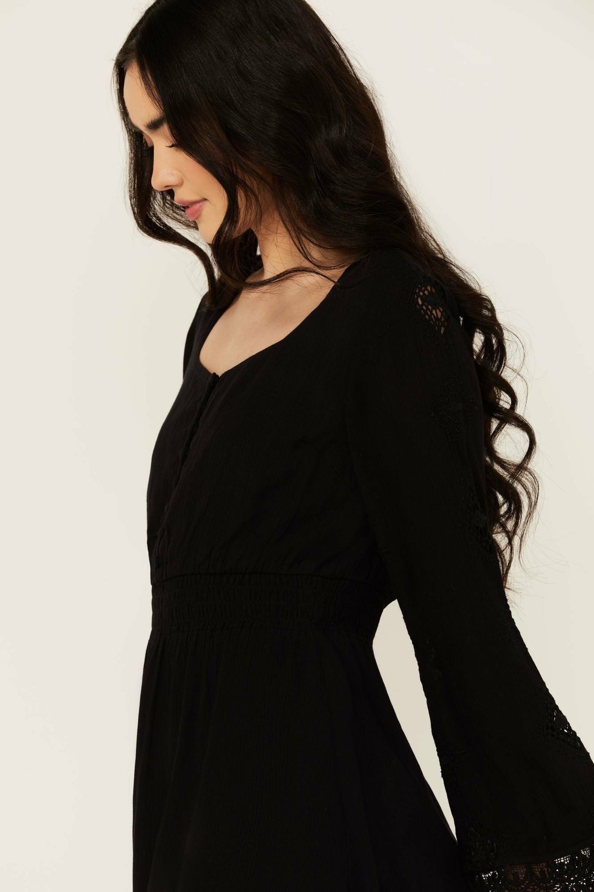 Scotts Lace Long Sleeve Mini Dress