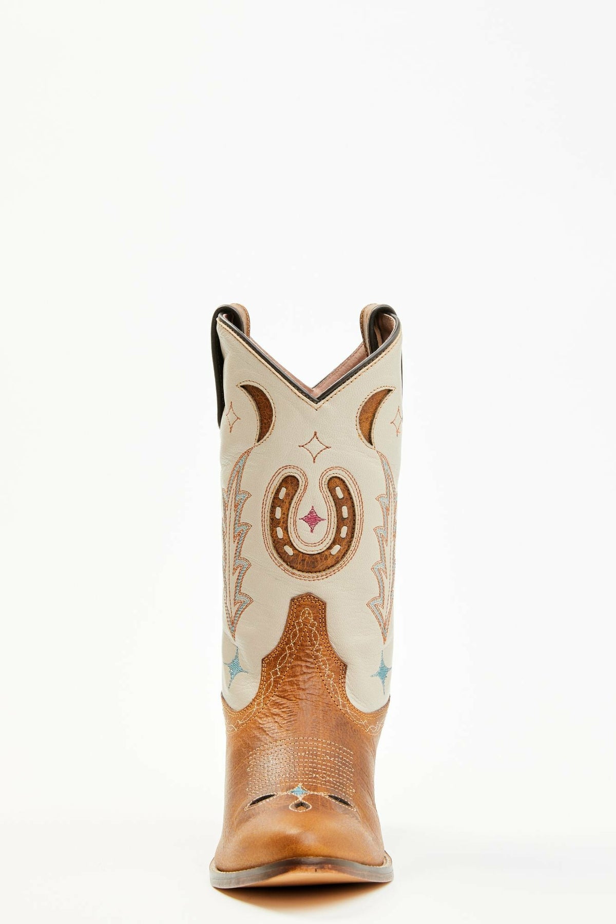 Get Lucky Tan Western Boots - Round Toe