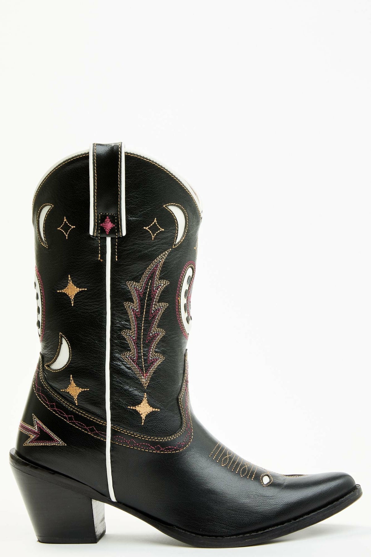 Get Lucky Black Western Boots - Round Toe