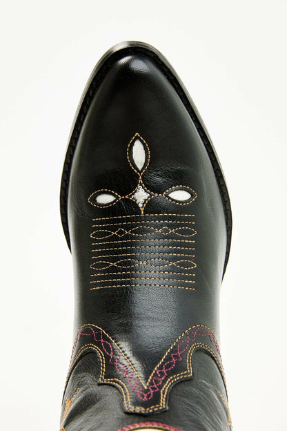 Get Lucky Black Western Boots - Round Toe