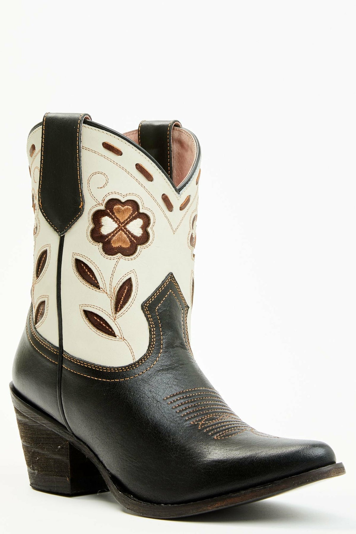 Runaway Black Western Booties - Round Toe