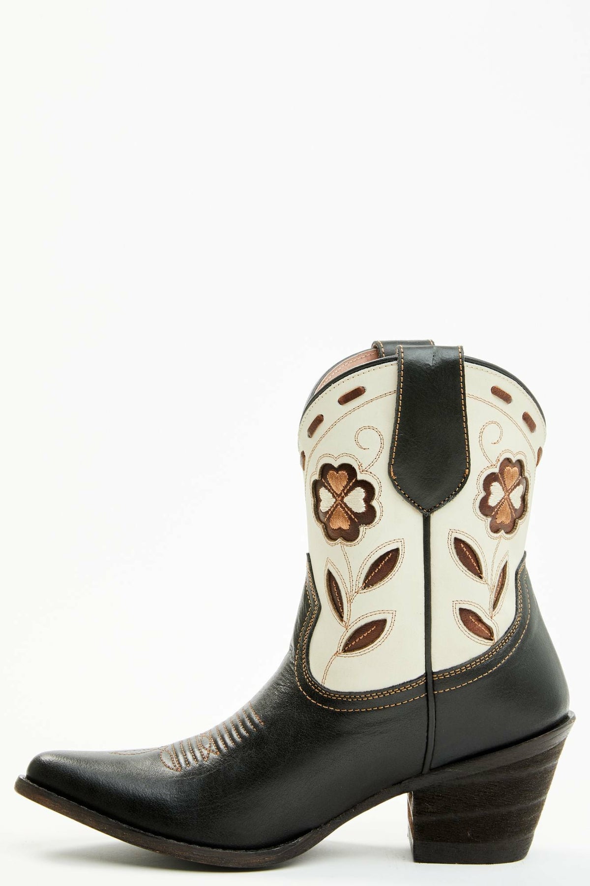 Runaway Black Western Booties - Round Toe