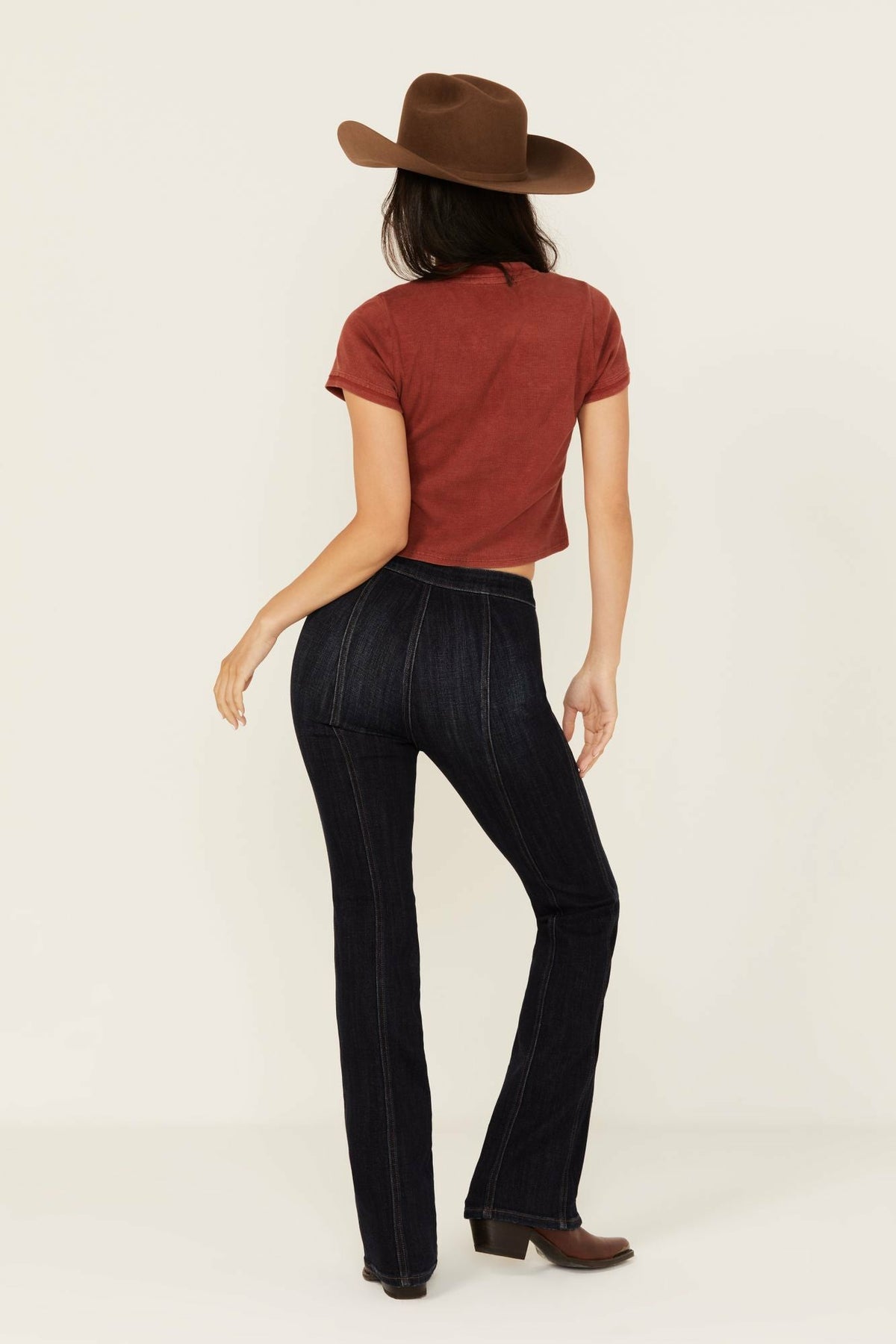 Fontana Dark Wash Legend High Rise Bootcut Comfort Stretch Denim Jeans