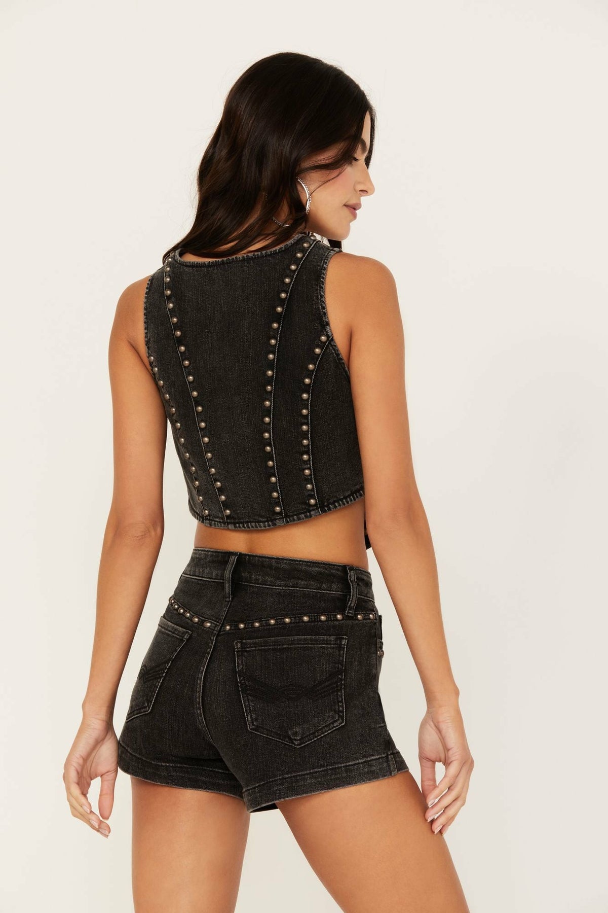 Delrose Drive Studded Denim Vest