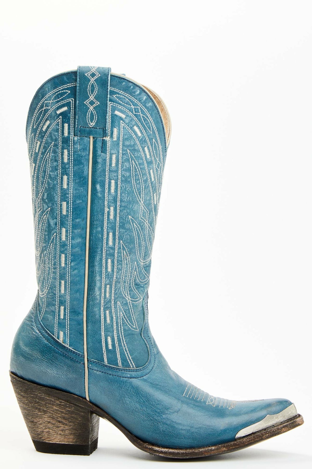 Retro Rock Teal Western Boots - Round Toe