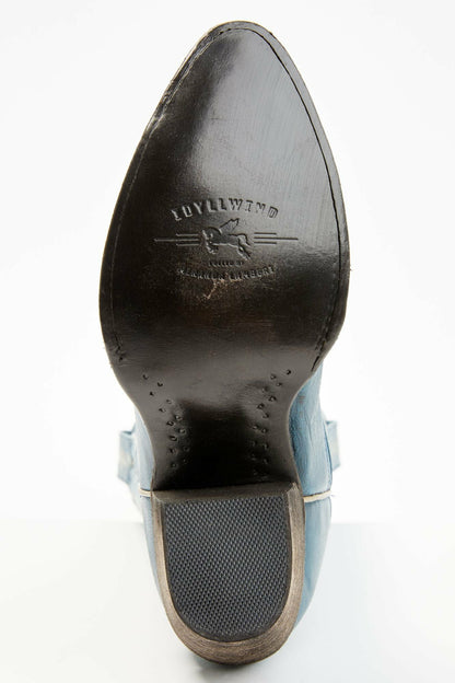 Retro Rock Teal Western Boots - Round Toe