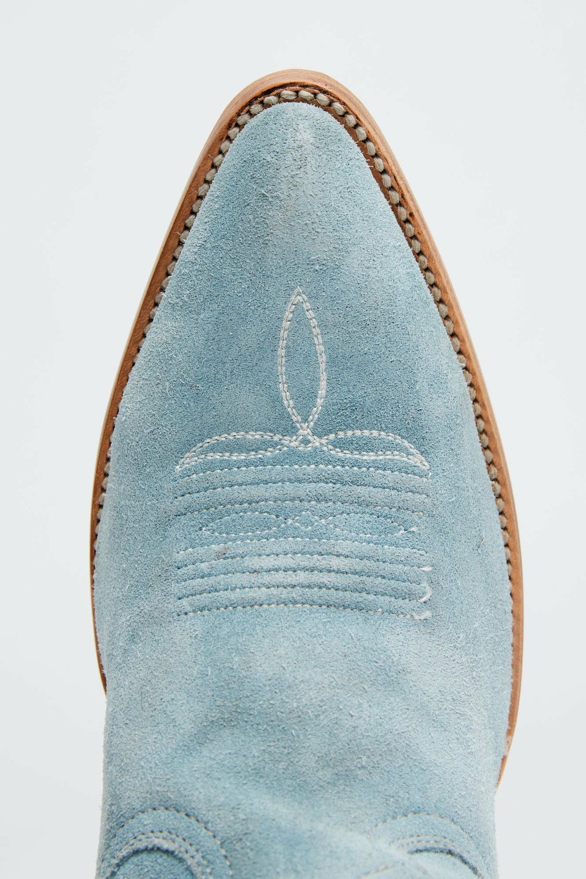 Charmed Life Blue Suede Western Boots - Round Toe