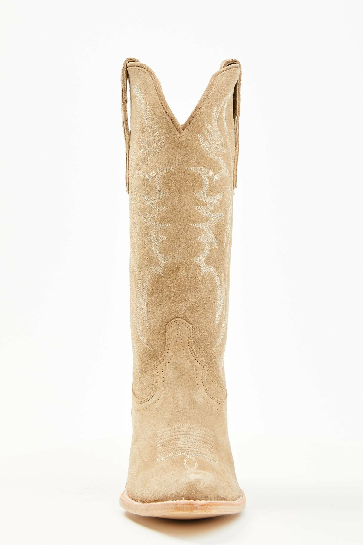 Charmed Life Tan Suede Western Boots - Round Toe