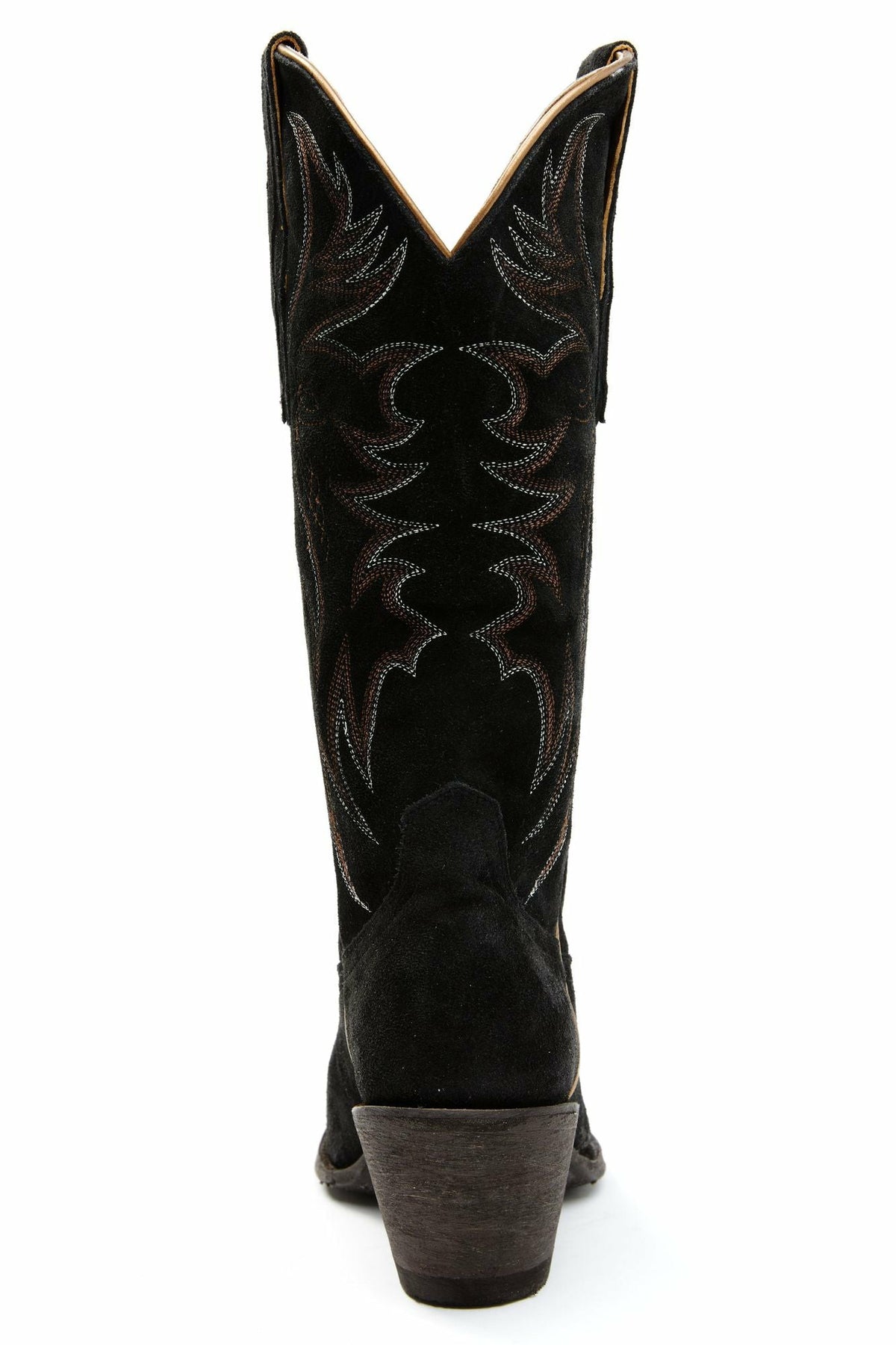 Charmed Life Black Suede Western Boots - Round Toe