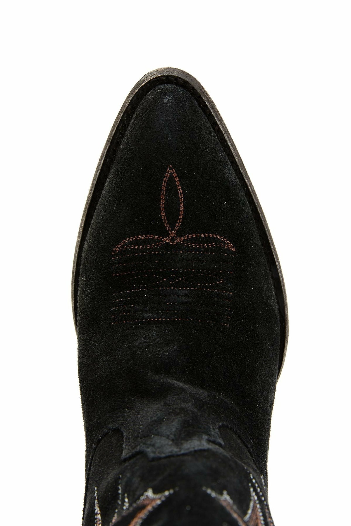 Charmed Life Black Suede Western Boots - Round Toe
