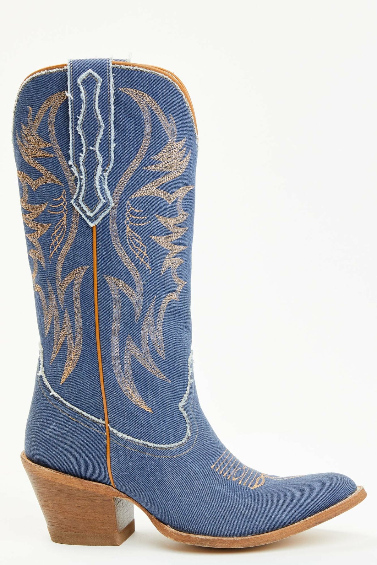 Charmed Life Denim Western Boots - Round Toe