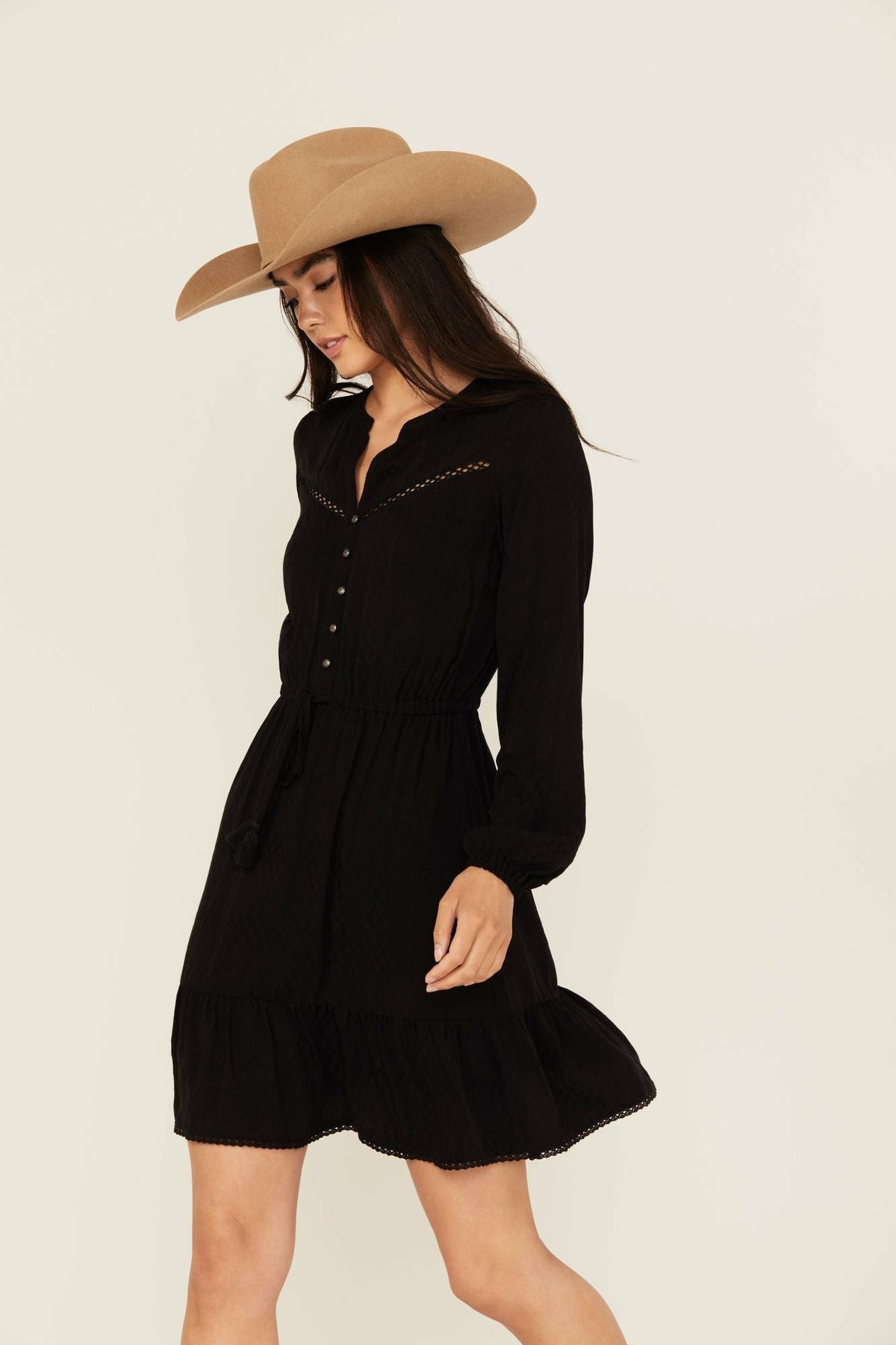 Fitzpatrick Solid Long Sleeve Mini Dress