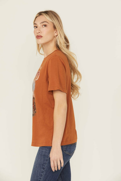 I Left My Heart At The Rodeo Embellished Short Sleeve Graphic Tee