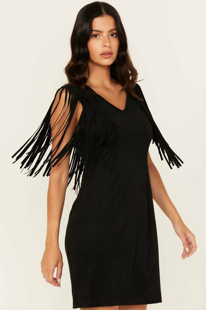 Lady Bird Faux Suede Mini Dress