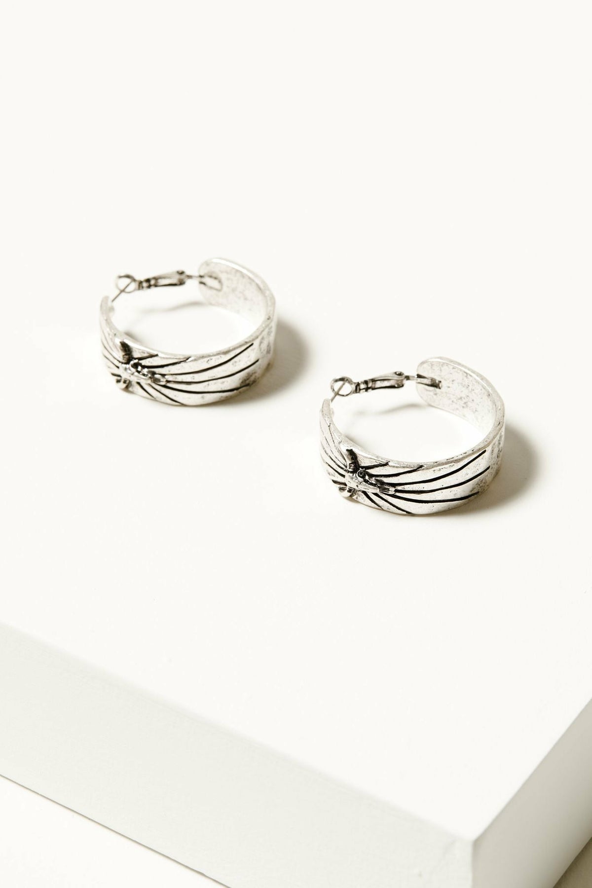 Austin Steer Head Hoop Earrings