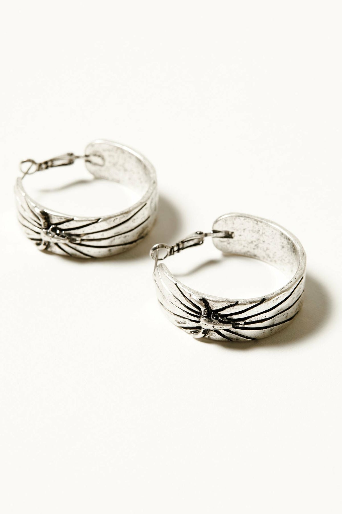Austin Steer Head Hoop Earrings