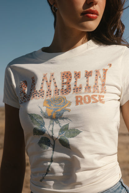 Ramblin' Rose Trusty Embellished Short Sleeve Graphic Tee