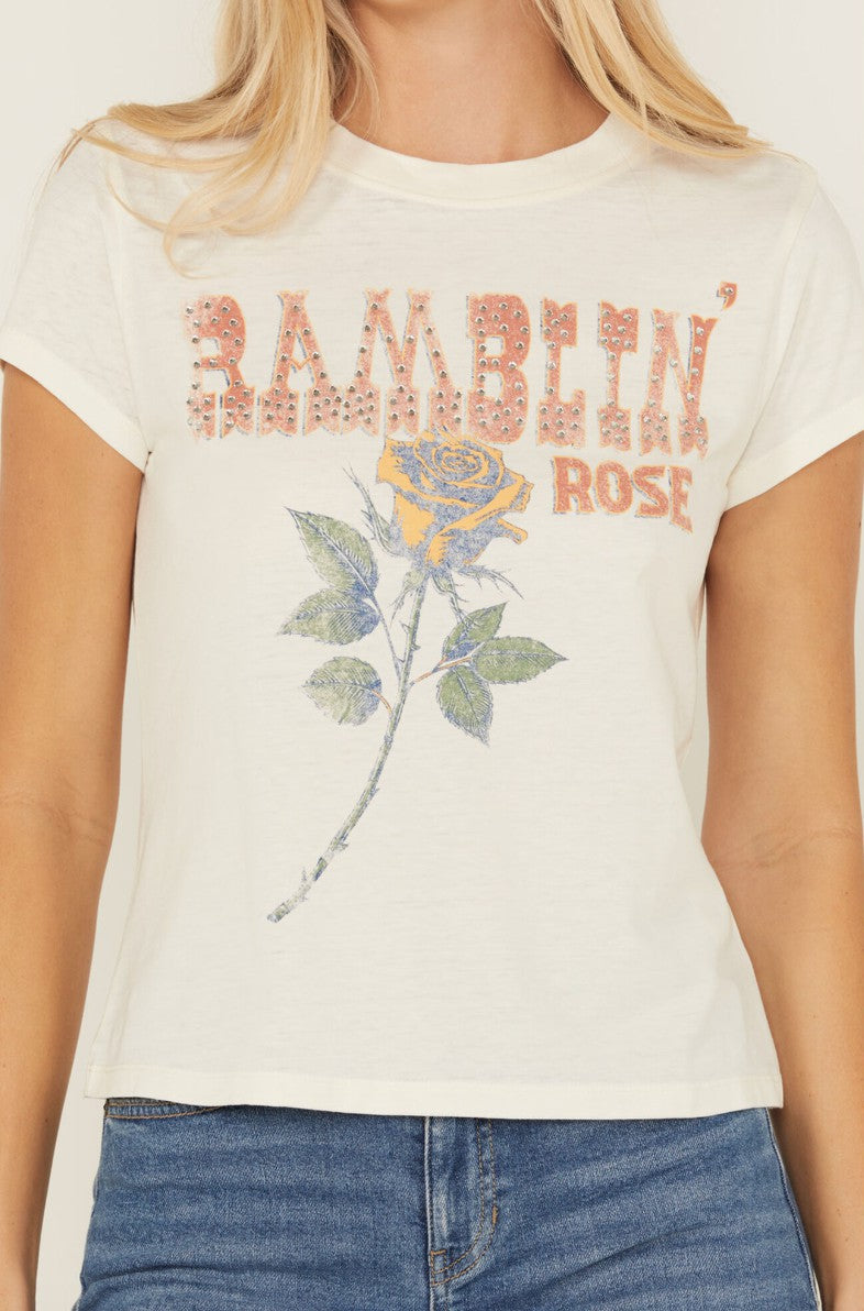 Ramblin' Rose Trusty Embellished Short Sleeve Graphic Tee