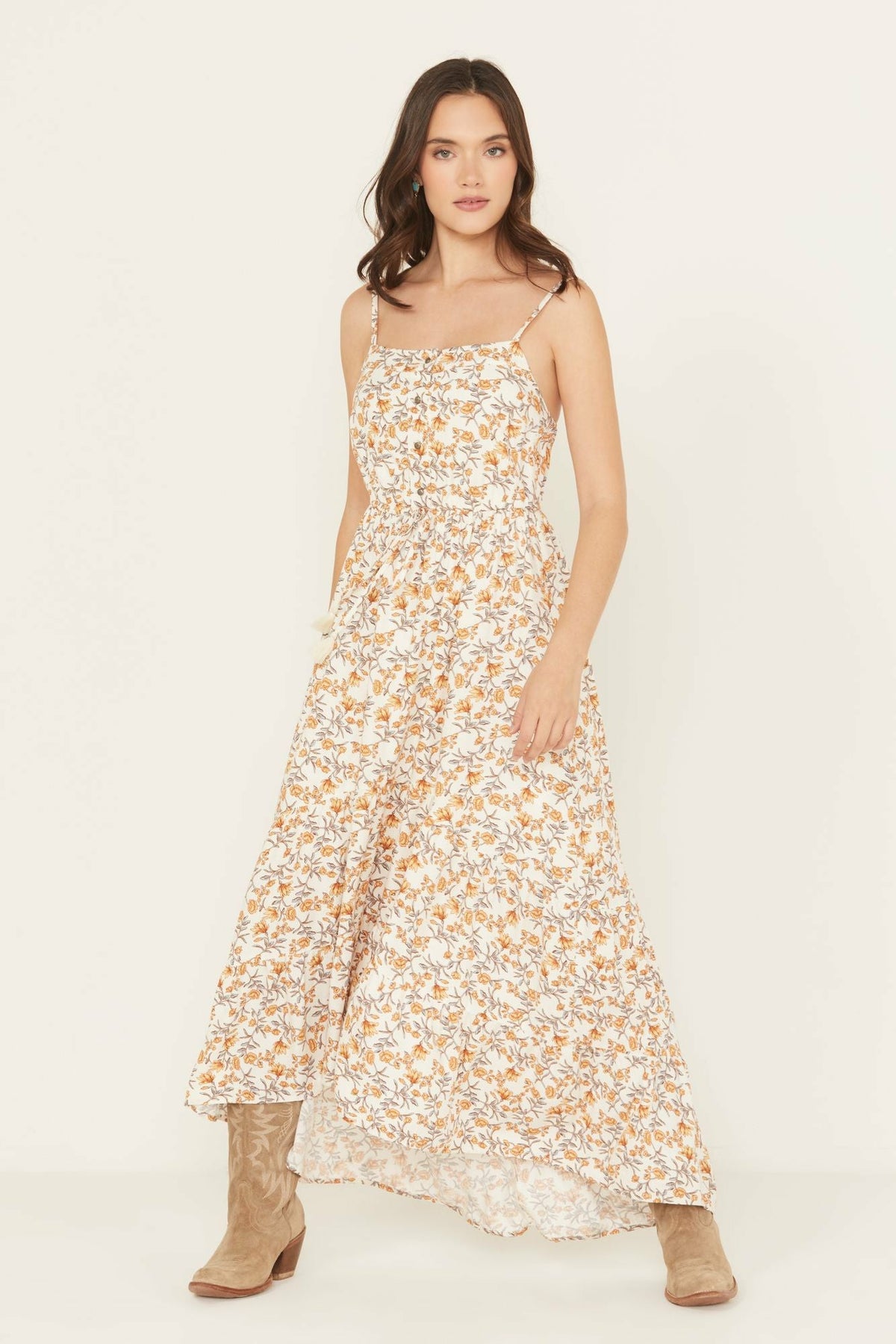 Sugarland Printed High-Low Maxi Dress