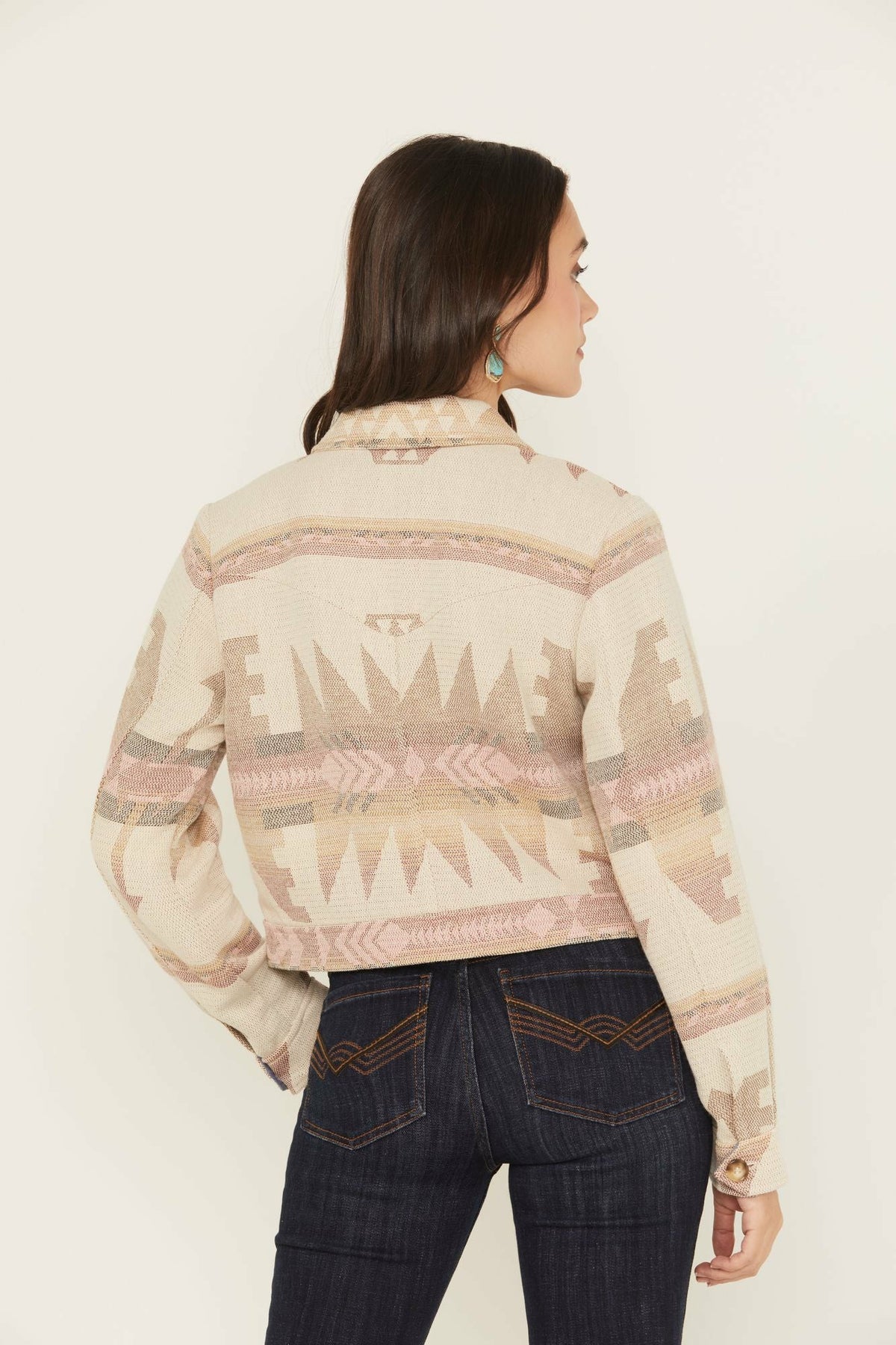 Mercer Southwestern Print Cropped Shacket