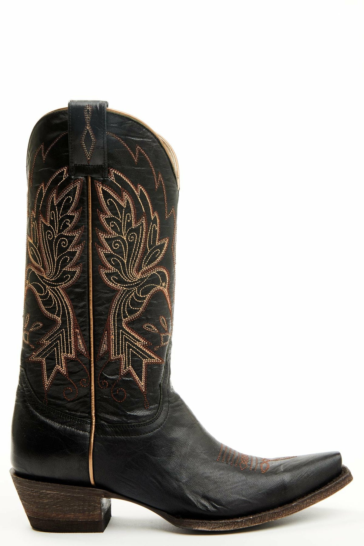 Wings Black Western Boots - Snip Toe