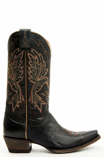 Wings Black Western Boots - Snip Toe