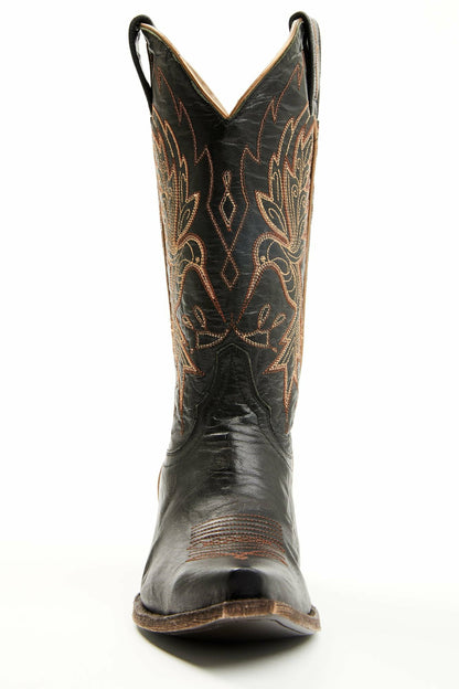 Wings Black Western Boots - Snip Toe