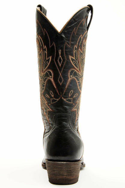 Wings Black Western Boots - Snip Toe