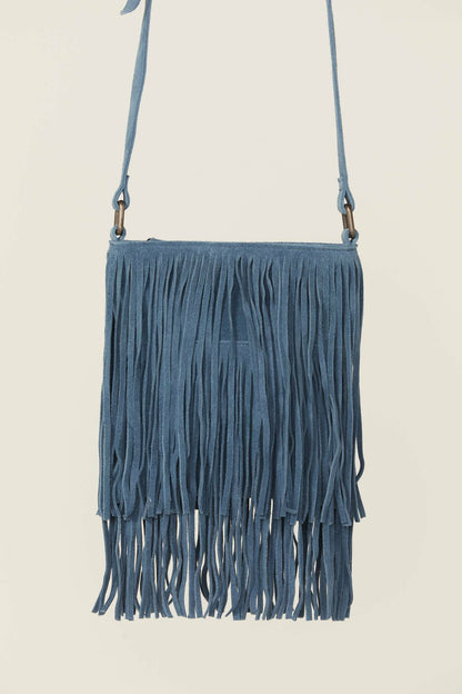 Camarillo Fringe Suede Crossbody Bag