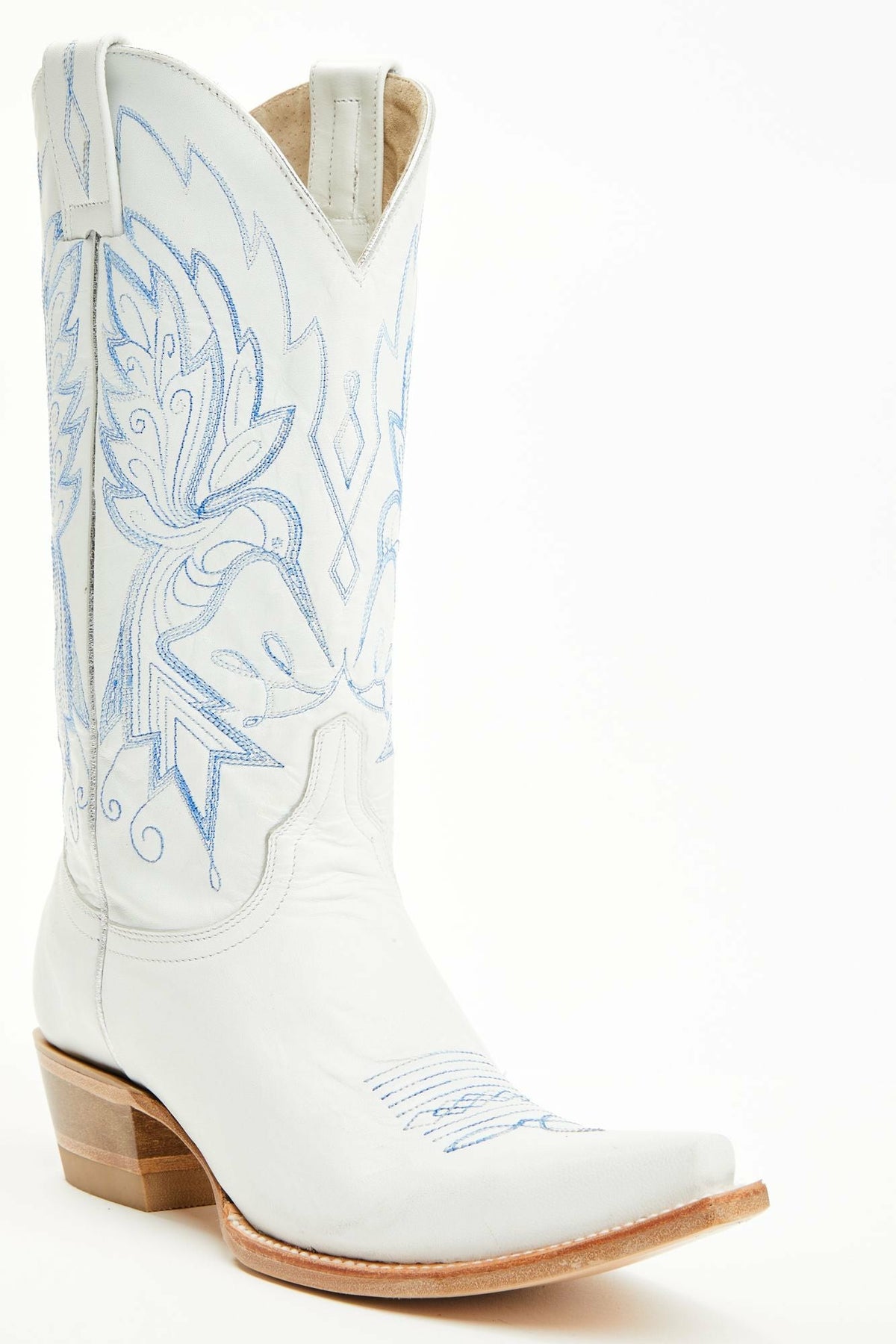 Wings White Western Boots - Snip Toe