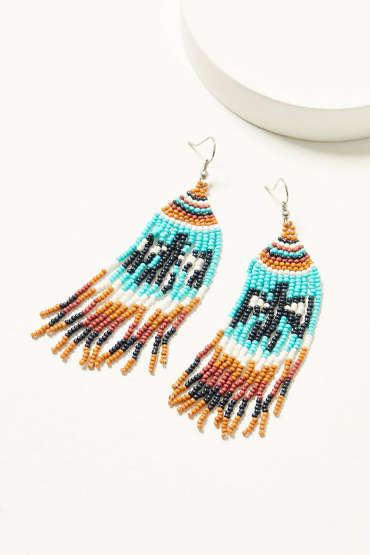 Graylynn Beaded Fringe Earrings