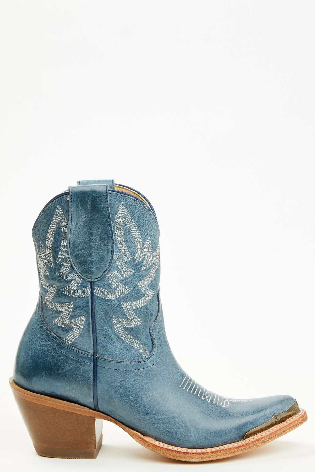 Wheels Navy Western Booties - Round Toe