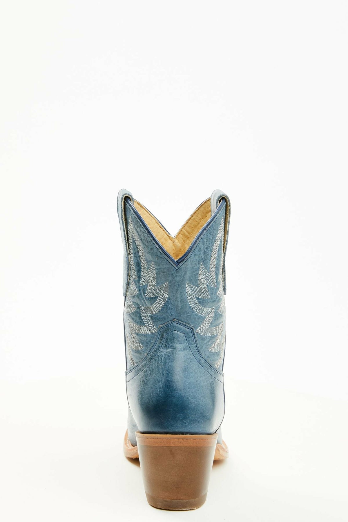 Wheels Navy Western Booties - Round Toe