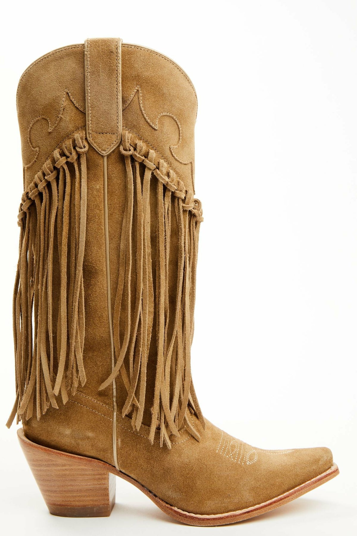 Sterling Fringe Tall Western Boots - Snip Toe