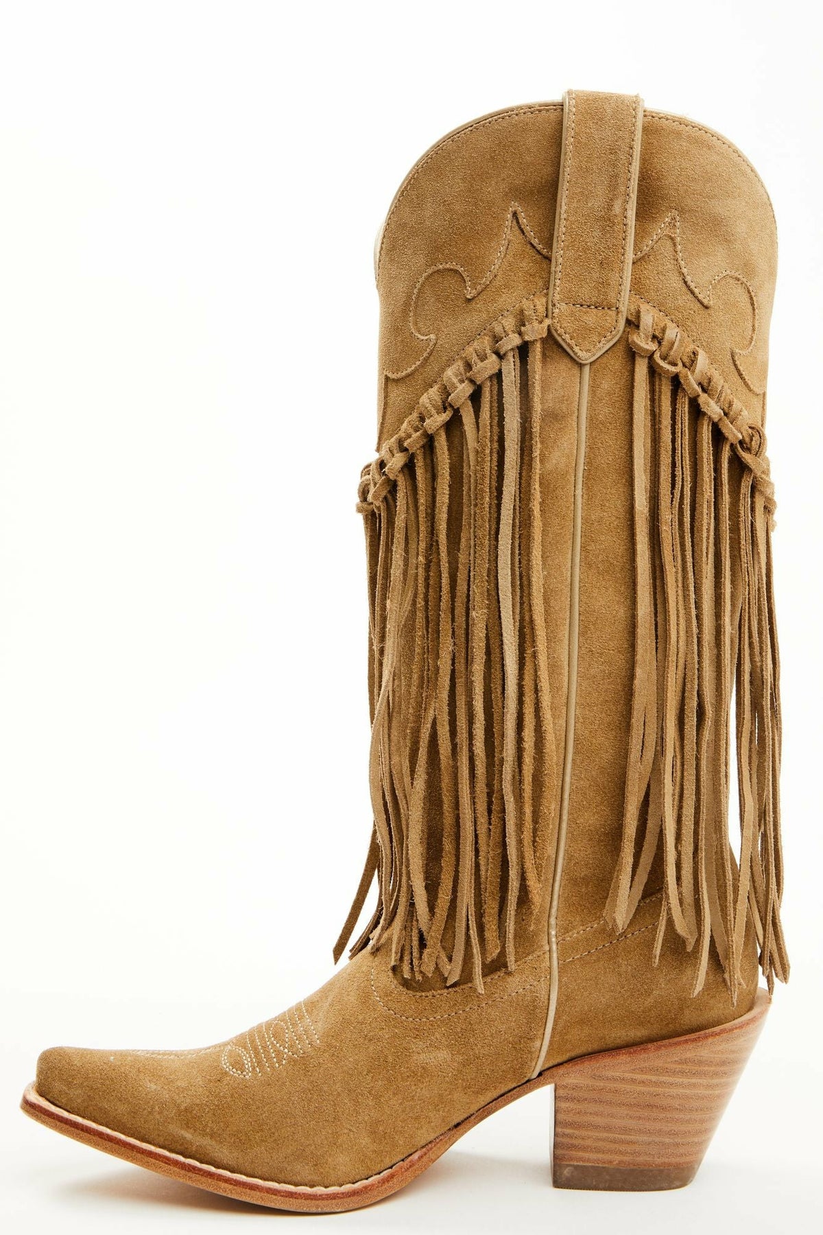 Sterling Fringe Tall Western Boots - Snip Toe