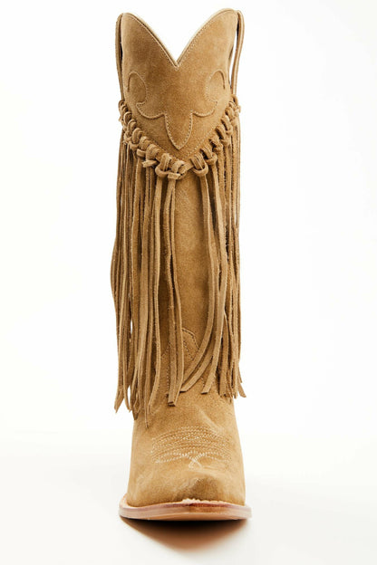 Sterling Fringe Tall Western Boots - Snip Toe