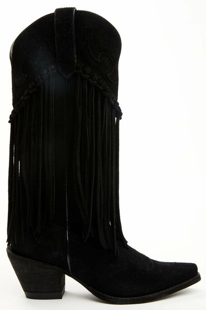 Sterling Fringe Tall Western Boots - Snip Toe