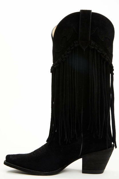 Sterling Fringe Tall Western Boots - Snip Toe