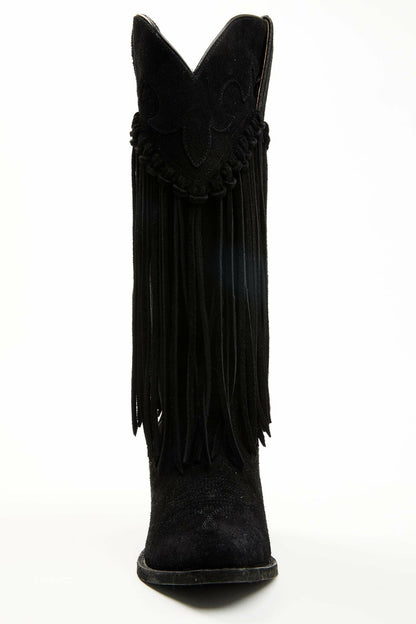 Sterling Fringe Tall Western Boots - Snip Toe
