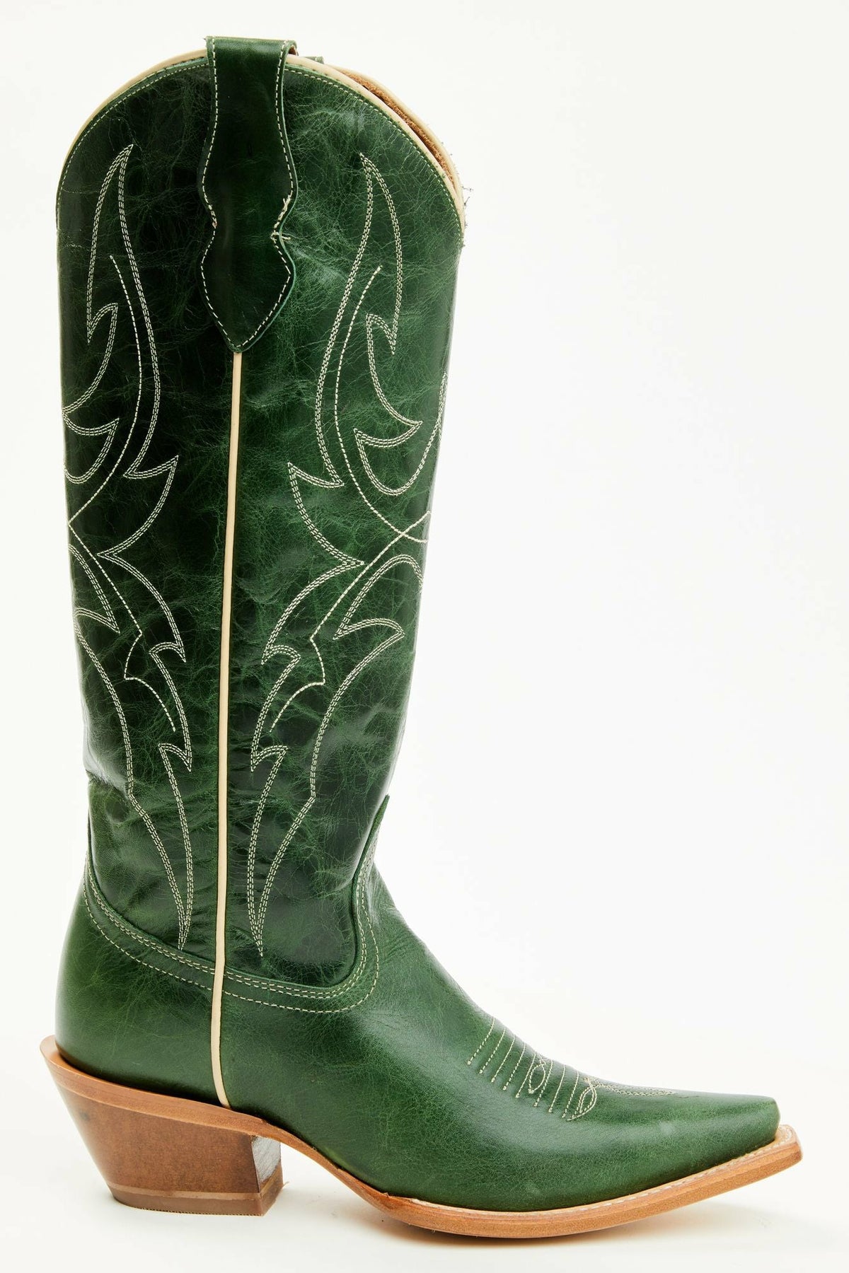 Dallas Alice Green Tall Western Boots - Snip Toe