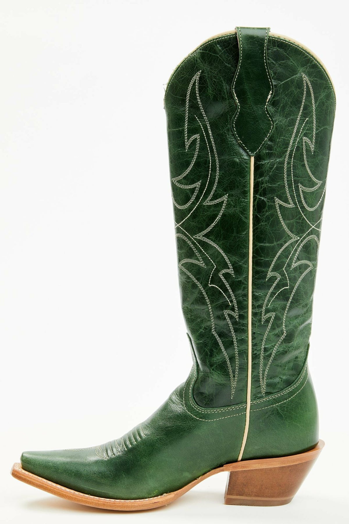 Dallas Alice Green Tall Western Boots - Snip Toe