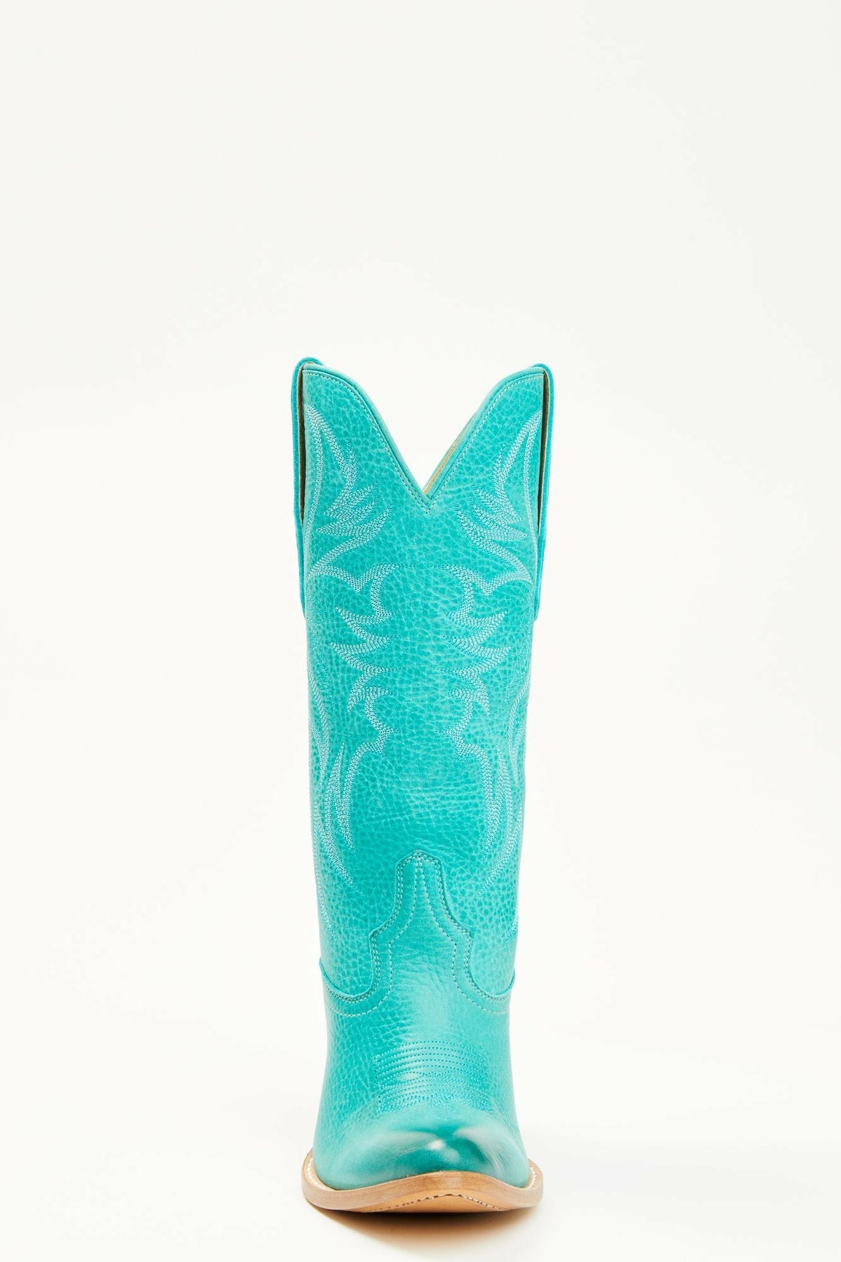Charmed Life Turquoise Leather Western Boots - Round Toe