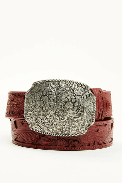 Westerly Drive Red Tooled Belt