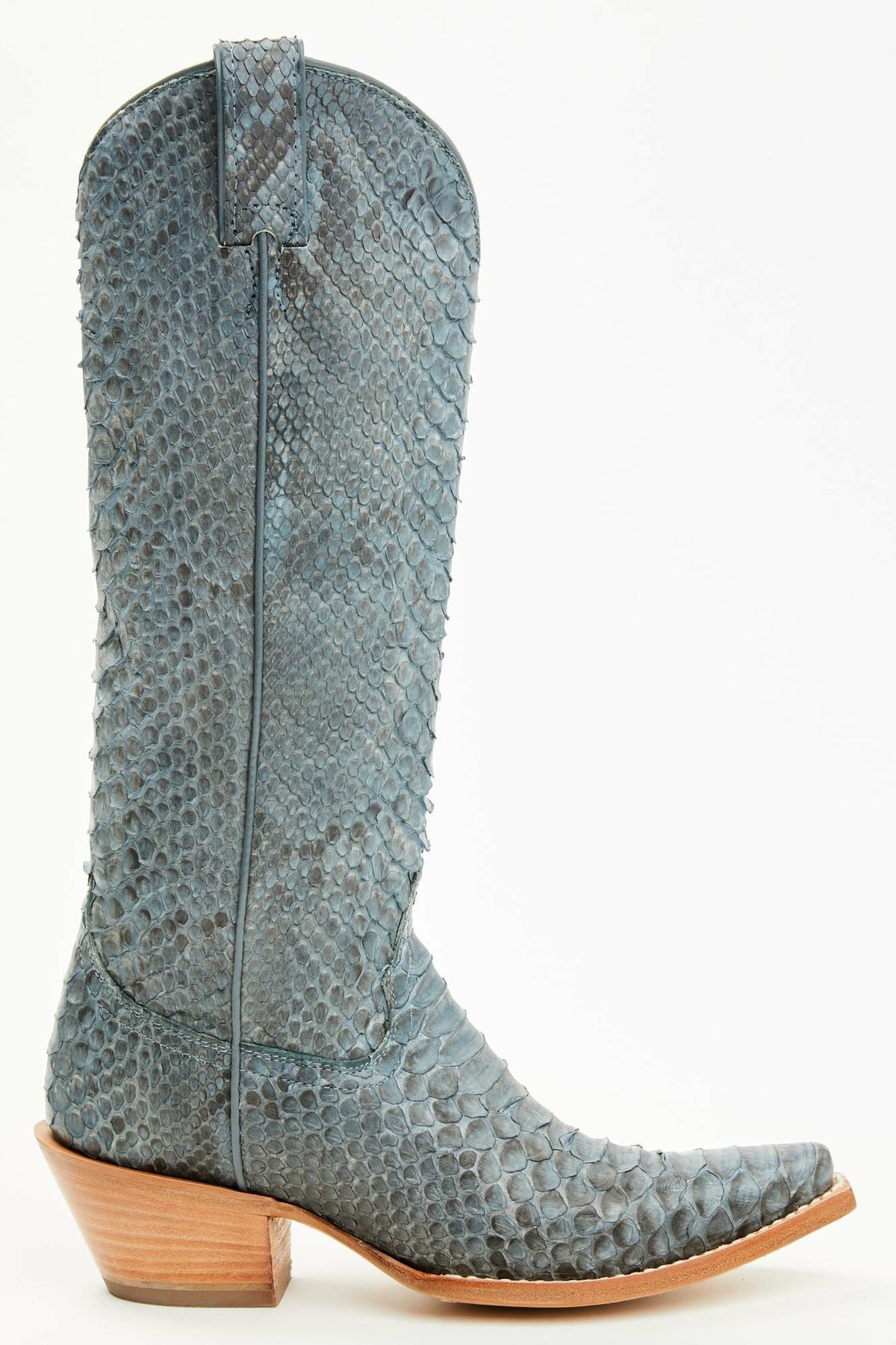 Slay Navy Python Tall Western Boots - Snip Toe