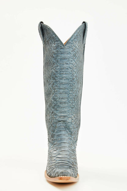Slay Navy Python Tall Western Boots - Snip Toe
