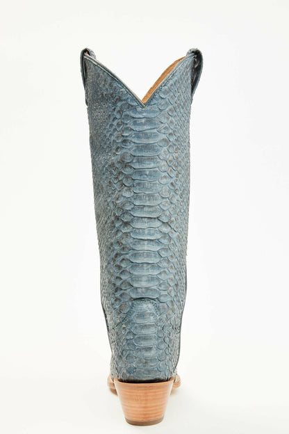 Slay Navy Python Tall Western Boots - Snip Toe
