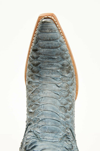 Slay Navy Python Tall Western Boots - Snip Toe