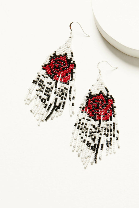 Carla Rose Beaded Fringe Earrings