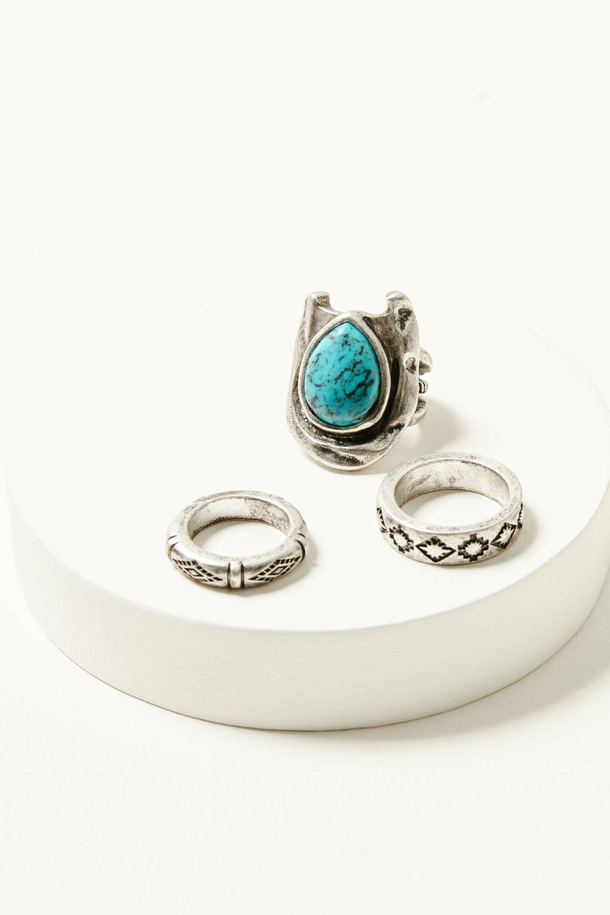 Harper Horseshoe Statement Ring Set - 3 Piece