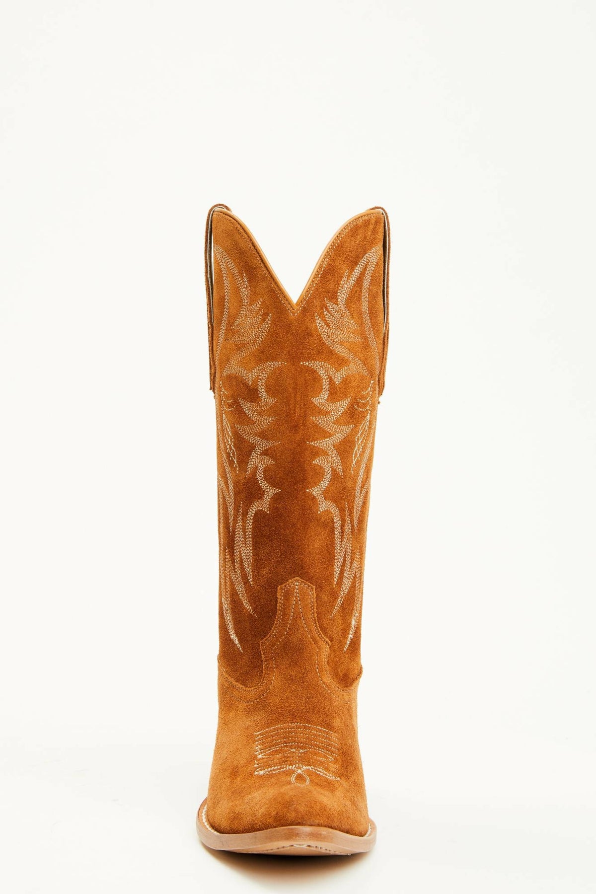 Charmed Life Cognac Suede Western Boots - Round Toe